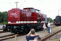 30.08.2008. Br 203 843-8 167 auf dem Gel�nde  SFW Schienenfahrzeugwerk Delitzsch GmbH  anl�sslich der 100 Jahr Feier.