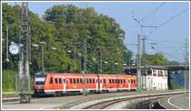 612 588-4 verl�sst Lindau Hbf Richtung Augsburg. (30.08.2008)