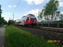 4024 xxx-x f�hrt am 12.08.08 als R 1710 nach M�rzzuschlag im Abschnitt P�rtschach am W�rthrsee - Krumpendorf.