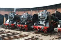 Die j�ngste Reko-50 und ihre Ursprungsversion, dazwischen die kleine Lady 86 001, Chemnitz 22.08.08