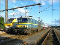 Nun stehen die Z�ge im Bahnhof von Gouvy f�r die Eins�tze am n�chsten Morgen bereit. 14.09.08 (Jeanny) Nous tenons � remercier le personnel SNCB de service ce soir en gare de Gouvy, ainsi que le m�canicien de leur gentillesse et leur indulgence envers les photographes. - Wir m�chten uns beim SNCB Personal, das an diesem Abend in Gouvy Dienst hatte, und beim Lokf�hrer bedanken f�r ihre Freundlichkeit und ihre Geduld, welche sie den Fotografen entgegen brachten.