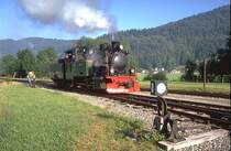 BWB 1991,Lok  Nicki S  Henschel 1941,bei einem Rangierman�ver Diese Lok fuhr auf der BWB von 1990 - 1992(Archiv P.Walter)