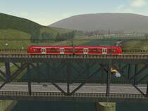 Triebwagen der Reihe 426 auf der Moselbr�cke bei Bullay. (German Railroads 4 : Entlang der Mosel)