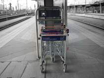 Gep�ckrolli in Karlsruhe.