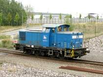 Die Press 346 017 war mit dem Bereitstellen von Leerwagen f�r die SMR Espenhain besch�ftigt und f�hrt nun wieder in Richtung Espenhain