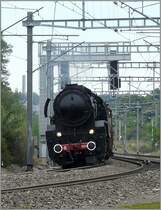 So macht Dampflokfahren Spa�! 5519 fotografiert beim dynamischen Durchfahren dieser Kurve auf ihrer Fahrt von Luxemburg nach P�tange am 21.09.08 (Jeanny) 