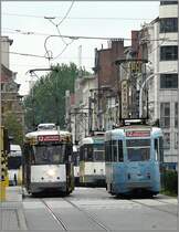 Tramstau in der Gemeentestraat in Antwerpen am 13.09.08. (Jeanny)