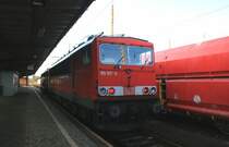 155 107-6 am 03.10.2008 im Bahnhof Guben
