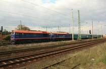 M62-1742 und M62-1683 im Auftrag von ArrivaPCC am 04.10.2008 im DB Bahnhof Guben