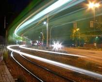 Abfahrende Strassenbahn der Linie 24 von Heidelberg-Rohrbach nach HD-Neuenheim.