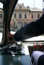 Museumstriebwagen N�61 n�hert sich dem Westbahnhof 22. August 2004 kHds