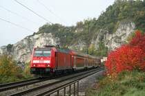 146 229-0 mit RE nach Basel Bad. am 12.10.2008 bei Istein. 