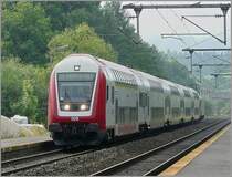 Am fr�hen Morgen des 28.07.08 kommt der Steuerwagen 008 aus Luxemburg und f�hrt in den Bahnhof von Wilwerwiltz ein. (Jeanny)