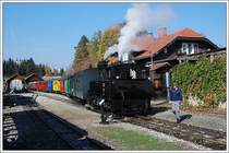 Der  Stainzer Flascherlzug  abfahrbereit in Stainz am Nachmittag des 11.10.2008.