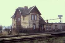 Kl�tz; Bahnhof, Ansicht von der Segmentdrehscheibe, ca. 1992/93