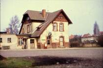Kl�tz; Bahnhof, Ansicht von der Bahnhofstra�e, ca. 1992/93