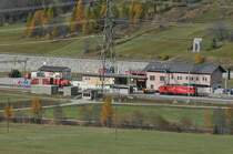 Einwintern in Oberwald, Schneepflug und rangierdiesel sorgen f�r Betrieb 21.10.08 11:05