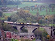 7781,7858 und 7771 auf dem Viadukt �ber St. Maartensvoeren unterwegs nach Vis� am 25. Oktober 2008