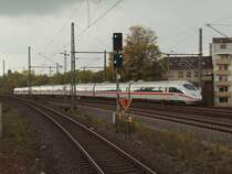 406 052  Arnhem  als ICE 123 Amsterdam-Centraal - Frankfurt(Main)Hbf in K�ln-Buchforst. 27.10.08