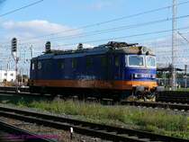 Eine Exotin in Polen: Die von PCC-Rail genutzte Ellok 181-017 stammt aus Tschechien und wurde von PCC-Rail f�r den Verkehr in Polen von der CD gemietet. Sie wurde von Skoda gebaut. 
27.09.2008  Rzepin (Reppen)