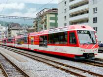 MGB - Triebzug ABDeh 4/10 2013 im Bahnhof Brig am 01.09.2008