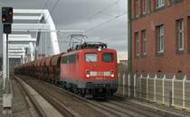 139 557-3 mit G�terzug, f�hrt in Ludwigshafen Mitte Richtung Ludwigshafen Hbf. 12.11.2008