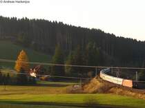 101 054-5 mit dem IC 2005 (Emden-Konstanz) am km 70,0 14.11.08