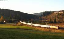 101 054-5 mit dem IC 2005 (Emden-Konstanz) am km 70,0 14.11.08