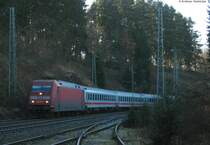 101 074-3 mit dem IC 2005 (Emden-Konstanz) am ehemaligen Bahnhof Sommerau 15.11.08