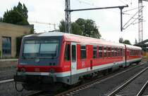 Abgestellter Triebzug 628 684-2 am 28.6.2008 in L�beck.