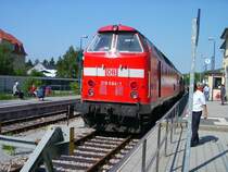 Lok der BR 219 in Weimar, Berkaer Bhf - Sonderfahrt 2005