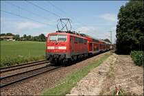 111 035 schiebt den RB 30024 nach M�nchen Hbf. (10.07.2008)
