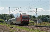 007 alias 101 007 hat am 10.07.2008 die  Misson  den IC 2296 von Salzburg Hbf nach Frankfurt(Main)Hbf zu bringen. (10.07.2008)
