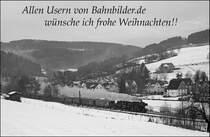 Allen w�nsche ich frohe Weihnachten!!! 52 8075 mit Dampfzug bei Benolpe am 06.12.2008.