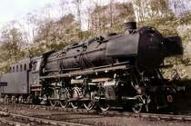 44946 Bw Wuppertal-Vohwinkel hat gerade in Hagen Gbf Kohle gebunkert und wartet auf den Fahrauftrag f�r eine Lz Fahrt.
Aufnahme 1966