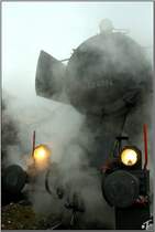 Impression der Dampflok 52.4984  Eberhard  in Puchberg am Schneeberg. 
13.12.2008