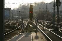 Gleisanlagen des Hbf Bielefeld. Leider gegen die Sonne aufgenommen. Hier zu sehen die Gleise Richung S�den
