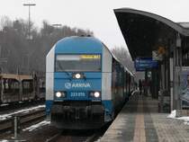223 070 mit ihrem Alex-Zug nach Mnchen Hbf in Marktredwitz