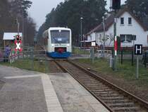 Bahnhof  Bad Saarow Der Zug der OE35 kommt von   F�rstenwalde/Spree 
Der Zug ist von der Firma STADLER VT 304 ausgeliehen bis Ende Februar 2009
Aufgenommen am 16 Dezember 2008
