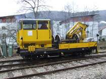 Der SKL f�hrt die Achsen des Postwagens vom Lokschuppen zur Drehbank in der gro�en Wagenhalle 31.01.09