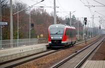 Ein Desiro(BR 642) durchf�hrt am 30.01.09 Burgkemnitz in Richtung Bitterfeld. Solche Triebwagen sieht man auf dieser Strecke sonst nicht.