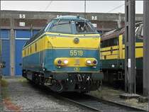 Lokportrait der Diesellok 5519 aufgenommen am 18.05.08 am Tag der offenen T�r im D�pot Kinkempois. (Hans)