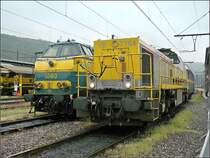 Am Tag der offenen T�r im D�pot Kinkempois standen die Dieselloks 5540 und 7764 nebeneinander. 18.05.08 (Hans)