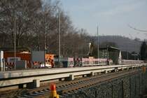 Im Umbau befindlicher Bahnhof Zuzenhausen. Bild aufgenommen am 3.2.09.