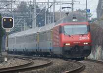 CIS EC 125 Gen�ve - Milano am 31. Januar 2009 beim Ch�teau de Chillon.
