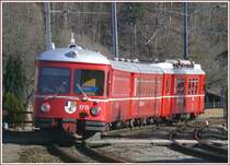 Die S9 mit Steuerwagen 1711 verl�sst Malans Richtung Schiers. (03.02.2009)