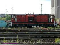 Werksdiesellok 1003 des Stahlwerks Arcelor-Mittal in Florange-Ebange.
Florange-Ebange (deutsch Fl�rchingen-Ebingen), nahe bei Thionville (Diedenhofen) an der M�ndung der Fensch in die Mosel gelegen, wurde in den 1950/60er Jahren zu einem Zentrum der lothringischen Schwerindustrie ausgebaut. Das Stahlwerk geh�rt heute zu Arcelor-Mittal.
30.07.2007
