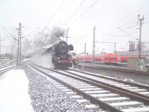 50 3648-8 am 31.01.09 in Dresden-Neustadt auf dem Weg ins Zittauer Gebirge.Rechts daneben die S1 nach Mei�en