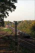 225 075 und 225 084 bringen einen Brammenzug nach Hohenlimburg.