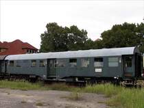 Wagen Byg 547, hergestellt 1959 auf der Basis eines preu�ischen Abteilwagenrahmens; DB Nummer: 29-12547; Museumszug der Arbeitsgemeinschaft Geesthachter Eisenbahn, 14.09.2008 
